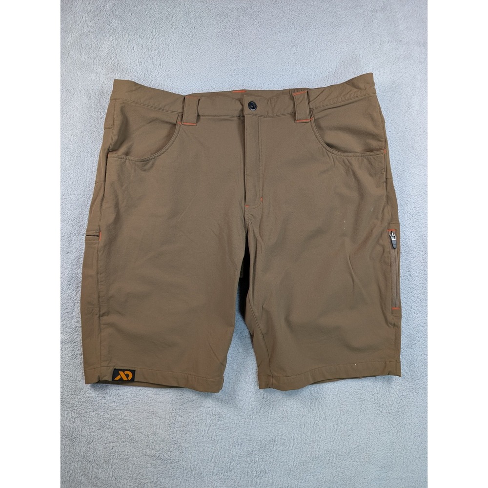 First Lite Corrugate Guide Shorts Mens 2X Brown Nylon Spandex Hiking Hunting